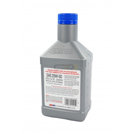 Olej silnikowy AMSOIL 20W50 100% Synthetic Premium Protection Motor Oil (ARO) 0.946L