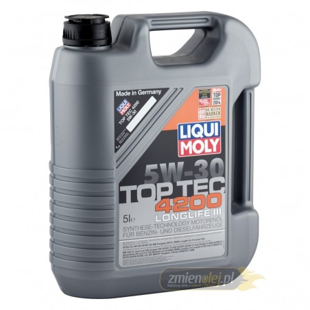 Olej silnikowy Liqui Moly 5W30 Top Tec 4200 (8973) 5L