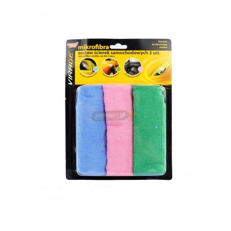 Zestaw ścierek z mikrofibry 3 szt Moje Auto