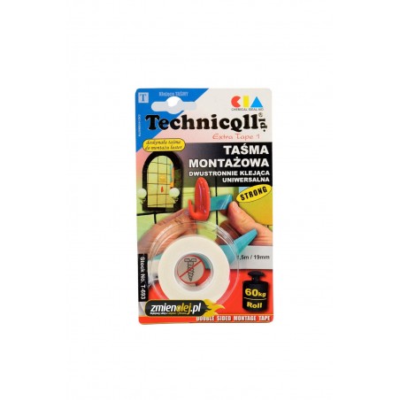 Dwustronna taśma montażowa Technicqll 1,5m/19mm