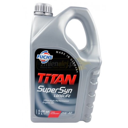 Olej silnikowy Fuchs Titan Supersyn 0W40 Longlife 5L