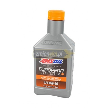 Olej silnikowy AMSOIL 0W40 European Car Formula Full SAPS 0.946L