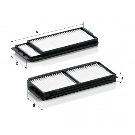 Filtr kabinowy MANN CU 22 001-2